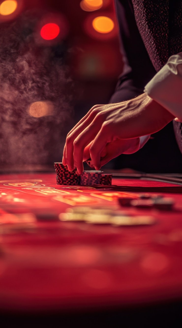 Pengguna membaca bonus mingguan di ponsel